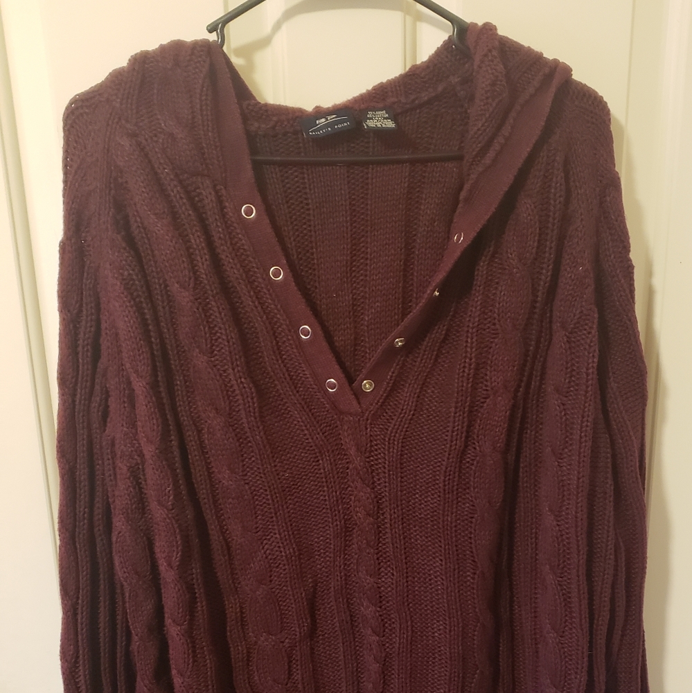 Red comfy hooded sweater